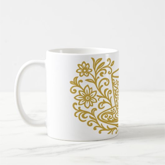 Classic Filigree Engraving CoffeClassic Mug, 11 oz Kaffeetasse (Links)