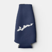 Classic Fishers Island Logo Cooler - Navy/White Flaschenkühler (Vorderseite)