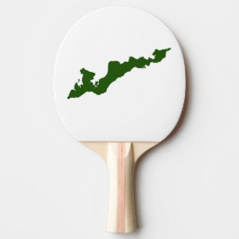 Classic Fishers Island Logo Paddle - Green Tischtennis Schläger