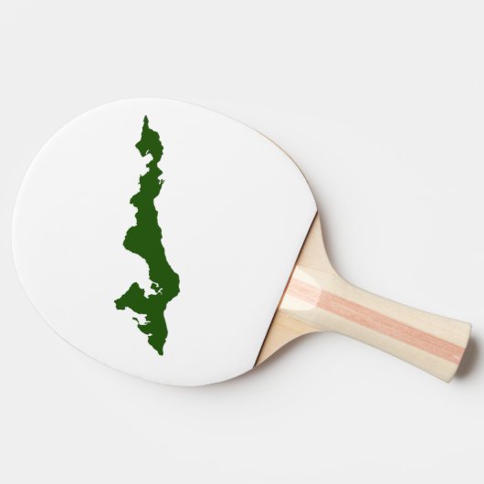 Classic Fishers Island Logo Paddle - Green Tischtennis Schläger (Seitenansicht)