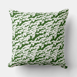Classic Fishers Island Logo Pillow - Green Kissen