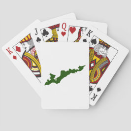 Classic Fishers Island Logo Playing Cards - Green Spielkarten