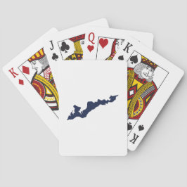 Classic Fishers Island Playing Cards - Navy/White Spielkarten