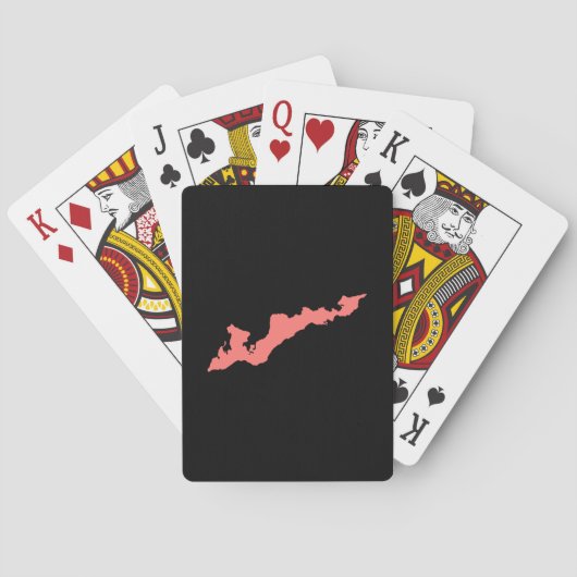 Classic Fishers Island Playing Cards - Rosa/Schwar Spielkarten (Rückseite)
