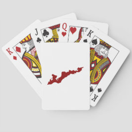 Classic Fishers Island Playing Cards - rot/weiß Spielkarten