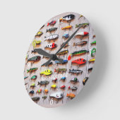 Classic Fishing Lures  Thunder_Cove   Runde Wanduhr (Winkel)