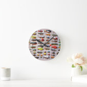 Classic Fishing Lures  Thunder_Cove   Runde Wanduhr (Zuhause)