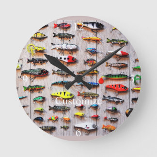 Classic Fishing Lures Thunder_Cove Runde Wanduhr