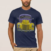 Classic Flaming Yellow Frisierte Auto Abstrakter T T-Shirt (Vorderseite)