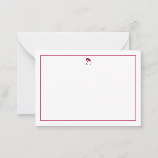 Classic Flamingo Mitteilungskarte (Vorderseite)