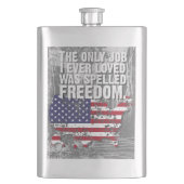 Classic Flask – Freedom Job Flachmann (Vorderseite)
