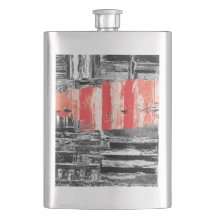 Classic Flask – Red Pulse Abstract Design