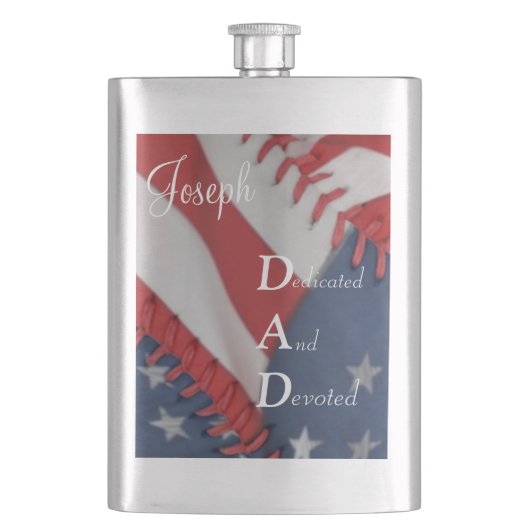Classic Flask/VATER gewidmet und gewidmet Flachmann (Vorderseite)