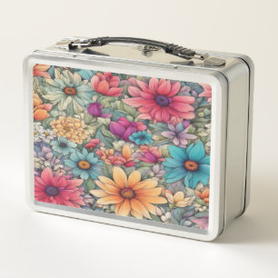 Classic Floral #44 - Metal Lunchbox