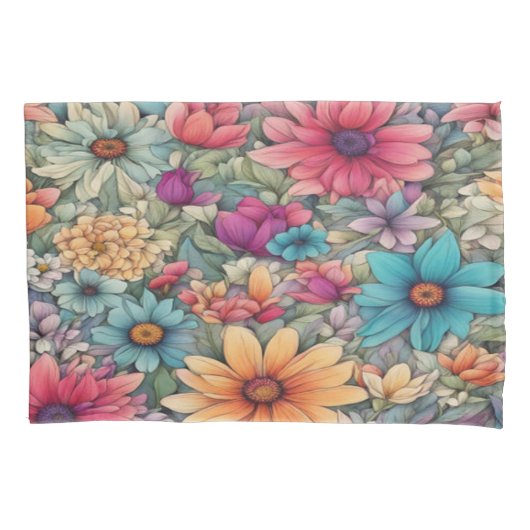 Classic Floral #44 - Pillowcase Kissenbezug (Vorderseite-Links)