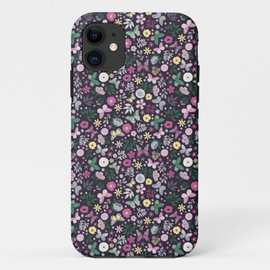 Classic Floral Calico Design Case-Mate iPhone Hülle (Rückseite)