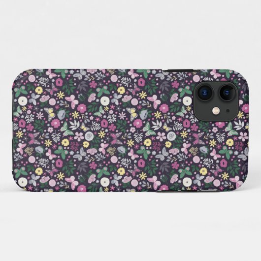 Classic Floral Calico Design Case-Mate iPhone Hülle (Rückseite (Horizontal))