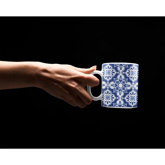 Classic Floral Ceramic Mediterranean Tile Mugs Kaffeetasse