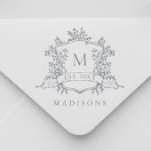 Classic Floral Crest Monogram Permastempel