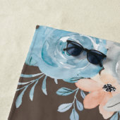 Classic Floral Monogram Strandtuch (Beispiel)