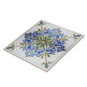 Classic Floral Tile Pat#13 Blue Green ID1078 Fliese (Seite)