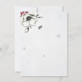 Classic Floral Wedding Einladung (Rückseite)