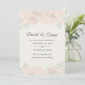 Classic Floral Wedding Invitation Einladung (Stehend Vorderseite)