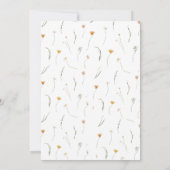 Classic Floral Wreath Monogram Surname Wedding  Einladung (Rückseite)