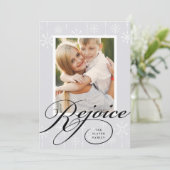 Classic Flourish Holiday | Foto Card Feiertagskarte (Stehend Vorderseite)