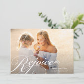 Classic Flourish Holiday | Foto Card Feiertagskarte (Stehend Vorderseite)