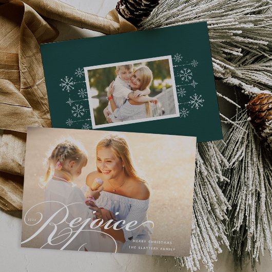 Classic Flourish Holiday | Foto Card Feiertagskarte
