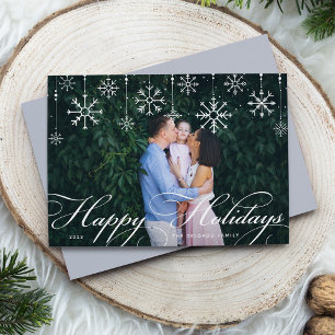 Classic Flourish Holiday Foto Card Feiertagskarte