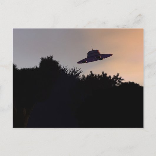 Classic Flying Saucer 2 Postkarte (Vorderseite)