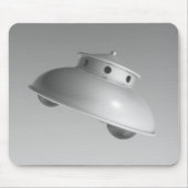 Classic Flying Saucer BW Mousepad (Vorne)