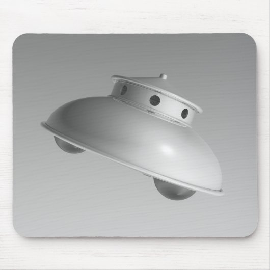 Classic Flying Saucer BW Mousepad (Vorne)