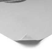 Classic Flying Saucer BW Poster (Ecke)