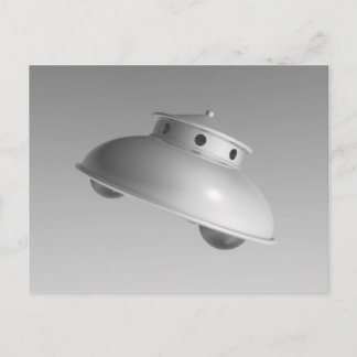 Classic Flying Saucer BW Postkarte