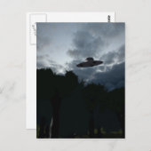 Classic Flying Saucer Postcard Postkarte (Vorne/Hinten)