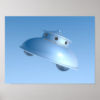 Classic Flying Saucer Poster