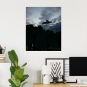 Classic Flying Saucer Poster (Heimbüro)