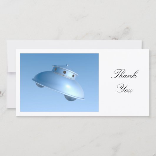 Classic Flying Saucer - Vielen Dank Dankeskarte (Vorderseite)