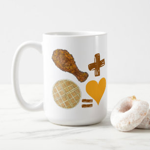 Classic Food Pair Chicken + Waffel = Liebe Herz Kaffeetasse
