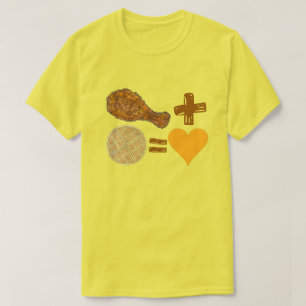 Classic Food Pair Chicken + Waffel = Liebe Herz T-Shirt