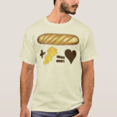 Classic Food Pairing Brot + Butter = Liebe Herz T-Shirt (Vorderseite)
