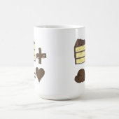Classic Food Pairing Cake + Ice Cream = Liebe Herz Kaffeetasse (Mittel)