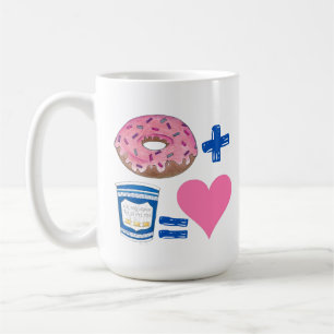 Classic Food Pairing Donut + Coffee = Liebe Herz Kaffeetasse