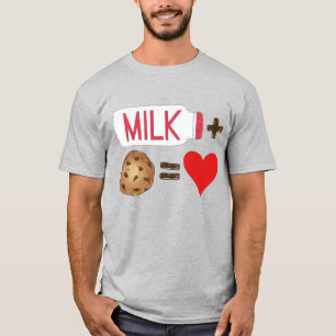 Classic Food Pairing Milk + Cookies = Liebe Herz T-Shirt
