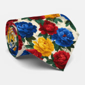 Classic For Him Peonies Flower Krawatte (Gerollt)