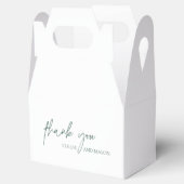 Classic Forest Green Elegante Wedding Geschenkschachtel (Geöffnet)