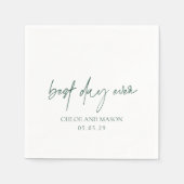 Classic Forest Green Elegante Wedding Serviette (Vorderseite)